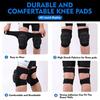 Beuiouer 1 Pair Nylon Knee Pads for Gardening, Cleaning, Construction Work, Flooring, Volleyball, Anti-Slip Collision, Black view 3