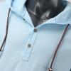 Men's Casual Long Sleeve Sweatshirt V Neck Button Up Hoodie Active Sports Pullover Solid Color Shirt Blue view 4