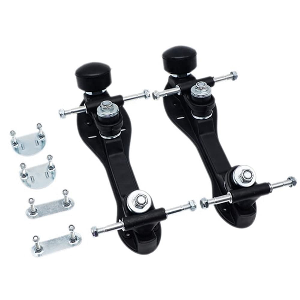 Beuiouer Roller Skate Base Four-Wheel Two-Row Roller Skate Bracket Skateboard Base Bottom Plate Skate Base Bottom Plate Black
