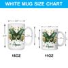 Hyturtle Personalized Floral Butterfly Mug - Butterfly Gifts For Women Lovers - Animal Gift For Bird Lover Her - Bird Gifts For Mom on Mother Day - Custom Name Coffee Cup Ceramic Mug 11 Oz 15 Oz view 4