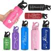 Skartam Personalized Water Bottles Custom Water Bottle Stainless Steel Insulated Engraved Double Wall Bottle Customized Water Bottles with Name Ideal for School Sports Gym 12/18/24/32/40oz view 1
