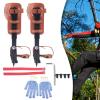 CURIEUYU Tree Climbing Spike Set, Tree Spurs, Steel Adjustable Climber Gaffs view 2