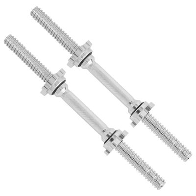 Yes4All Pair of Threaded Dumbbell Handles 18 inch with Collars, Chrome Grip, Fit 1 Plates, Weight Bar Connector