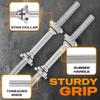 Yes4All Pair of Threaded Dumbbell Handles 18 inch with Collars, Chrome Grip, Fit 1 Plates, Weight Bar Connector view 3