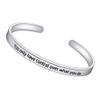 Enni of York You only Have Control Over What You do Inspirational Bracelets Stainless Steel Cuff Bangle Gifts for Women -Motivational Mantra Quote Inspirational Jewelry for Friendship Encouragement view 1