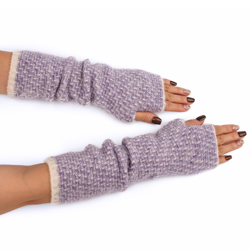 F Flammi Wool Blended Arm Warmer Winter Novetly Fingerless Gloves Knit Mitten Gloves Wrist Warmer for Women
