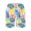 Colorful Palm Leaves Men's Swim Trunks Hawaiian Tropical Leaves Summer Surfing Shorts Bathing Pants with Pockets Colorful 5X_l view 4