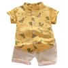 Baby T-Shirt Set Cartoon Kids Dinosaur Outfits Boys Tops+Pants Toddler Boys Outfits&Set Kids 90s (Yellow, 12-18 Months) view 1