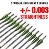 sanlida Archery 100% Pure Carbon Arrows, Dragon 9 Flagship Carbon Hunting Arrows for Compound Bow and Recurve Bow, Professional Standard Hunting Arrows Pack of 12 (+/-.003" Straightness, 400 Spine) view 3