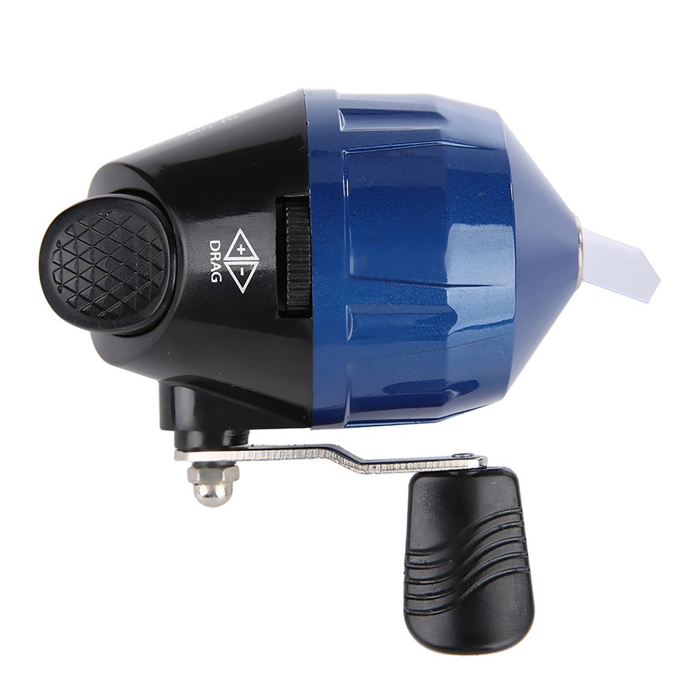 Yctze Outdoor Spincast Fishing Reel - Portable for Accurate - Metal Rocker Arm for Strength - Ideal for Fishing Enthusiasts and (Blue)