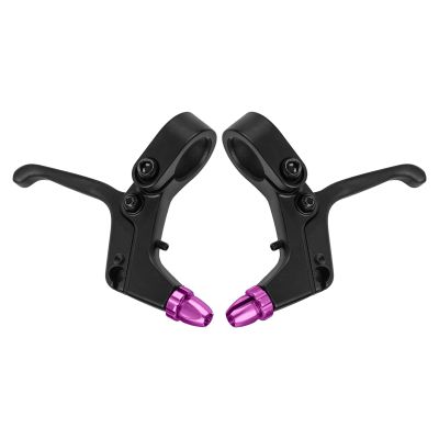 Cloudpower Mountain Bike Lightweight 2 Finger Brake Levers Aluminum Alloy Brake Handles for Mountain Bicycle for Kid Bike (Purple)
