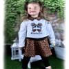 3T Toddler Little Girl 2 Piece Outfits Long Sleeve Cool Girl Pullover Sweatshirt Top Leopard Cheetah Leggings Pants Set Trendy Spring Fall Clothes Winter Clothing Suit 3-4 Years view 2
