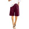 XUNRYAN Shorts for Women Trendy Summer High Waisted Comfy Bermuda Shorts Drawstring Linen Pants Beach Casual Loungewear view 4