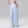 Awoscut Womens Wide Leg Striped Plaid Pants Casual Work Office Trouser High Waist Long Trousers Sweatpants Bottom Streetwear (#J153 Sky Blue, M) view 4