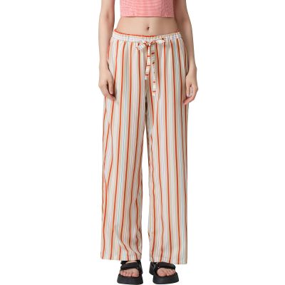 Awoscut Womens Wide Leg Striped Plaid Pants Casual Work Office Trouser High Waist Long Trousers Sweatpants Bottom Streetwear (#B459 Colorful, M)