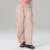 Awoscut Womens Wide Leg Striped Plaid Pants Casual Work Office Trouser High Waist Long Trousers Sweatpants Bottom Streetwear (#B459 Colorful, M) view 2
