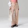 Awoscut Womens Wide Leg Striped Plaid Pants Casual Work Office Trouser High Waist Long Trousers Sweatpants Bottom Streetwear (#B459 Colorful, M) view 3