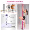 Innovz Portable & Removable Stripper Fitness Pole, Spinning Silicone Extension Dance Pole, Heavy Duty Pole Dancing Pole Home Bedroom Apartment Friendly(Silicone 2.3-2.75 m(7.5 ft-9 ft)) view 2
