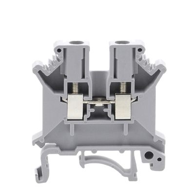 DWFSKZKV 5/10pcs Din Rail Mount Terminal Blocks UK-5N Screw Wire Electrical Terminals Connector Brass Cables 41A 4mm2(5pcs (UK-5N))