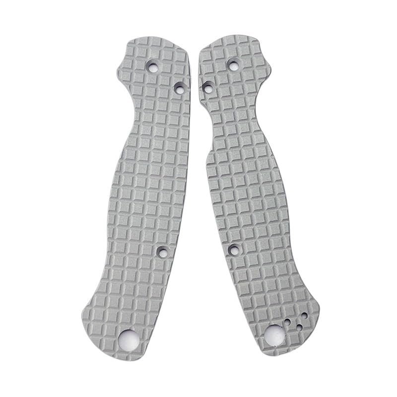 1 Pair Anodized Scales Fits for C81 Paramilitary 2, Custom CNC Aluminum Handle Patch Blank DIY Replacement Accessory(Silver)