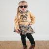 HINTINA 4T Toddler Little Girl Fall 2 Piece Outfits Long Sleeve Cool Girl Pullover Sweatshirt Top Plaid Leggings Pants Set Preppy Spring Clothes Winter Clothing Suit 4-5 Years view 2