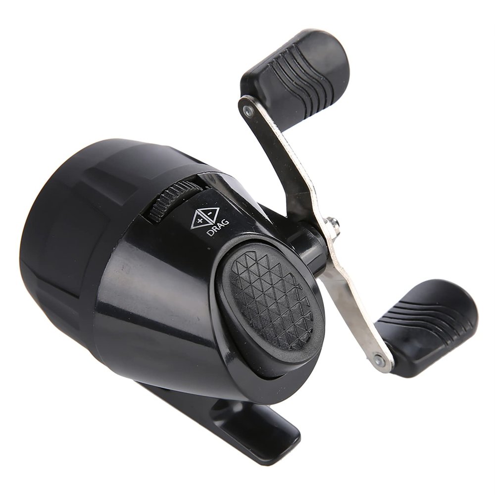 Yctze Outdoor Spincast Fishing Reel - Portable for Accurate - Metal Rocker Arm for Strength - Ideal for Fishing Enthusiasts and (Black)