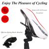 2024 Upgrade Electric Scooter Saddle Compatible with Xiaomi M365 2019-2024 Folding Seat, Adjustable E Bike Saddle Punch Free Shockproof Saddle Replacement for Adults, White view 3