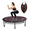 40" Foldable Rebounder Trampoline for Adults - Silent Fitness Bungee Rebounder, Home Exercise Trampoline for Low Impact Cardio, Indoor/Outdoor Portable Workout Trampoline view 1