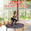 40" Foldable Rebounder Trampoline for Adults - Silent Fitness Bungee Rebounder, Home Exercise Trampoline for Low Impact Cardio, Indoor/Outdoor Portable Workout Trampoline view 2