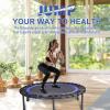 40" Foldable Rebounder Trampoline for Adults - Silent Fitness Bungee Rebounder, Home Exercise Trampoline for Low Impact Cardio, Indoor/Outdoor Portable Workout Trampoline view 2