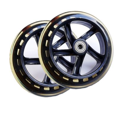 GXBHSP 2pcs 120mm 145mm 175mm 180mm 190mm 200mm Scooter Wheels 5inch 6inch 7inch 8inch Scooter Replacement wheels for Kick Scooters, strollers etc (125 * 24mm)