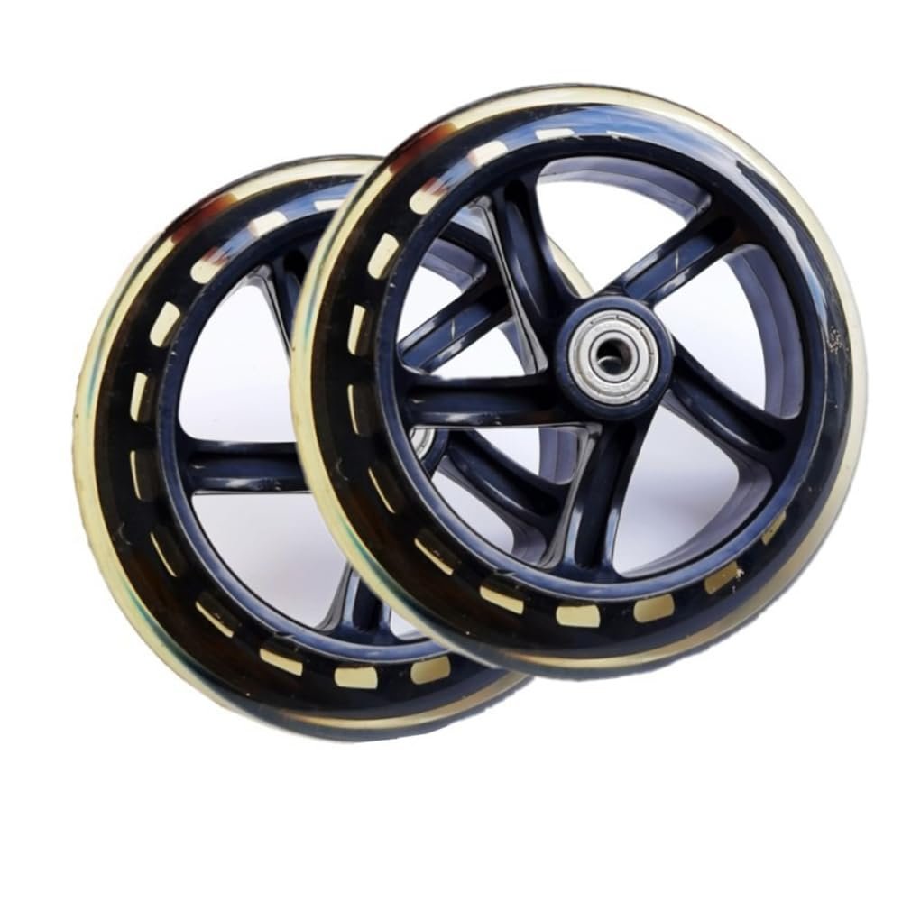 GXBHSP 2pcs 120mm 145mm 175mm 180mm 190mm 200mm Scooter Wheels 5inch 6inch 7inch 8inch Scooter Replacement wheels for Kick Scooters, strollers etc (125 * 24mm)