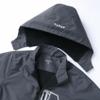 MGEOY Boys Rain Jacket Lightweight Waterproof Hooded Fleece Lined Raincoat Windbreakers for Kids Gray 8/9 view 4