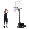 Goplus Basketball Hoop Outdoor, 4.9-10FT Height Adjustable Portable Basketball Stand System w/Shatterproof Backboard, 2 Wheels, Fillable Base, Free Weight Bag, Basketball Goal for Teens Youth Adults view 1