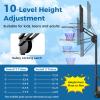 Goplus Basketball Hoop Outdoor, 4.9-10FT Height Adjustable Portable Basketball Stand System w/Shatterproof Backboard, 2 Wheels, Fillable Base, Free Weight Bag, Basketball Goal for Teens Youth Adults view 3
