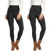 2 Pack Fleece Lined Leggings for Women - Thermal Winter Warm Tights Tummy Control High Waisted Workout Yoga Pants view 1