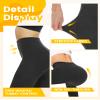 2 Pack Fleece Lined Leggings for Women - Thermal Winter Warm Tights Tummy Control High Waisted Workout Yoga Pants view 2