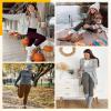 2 Pack Fleece Lined Leggings for Women - Thermal Winter Warm Tights Tummy Control High Waisted Workout Yoga Pants view 4