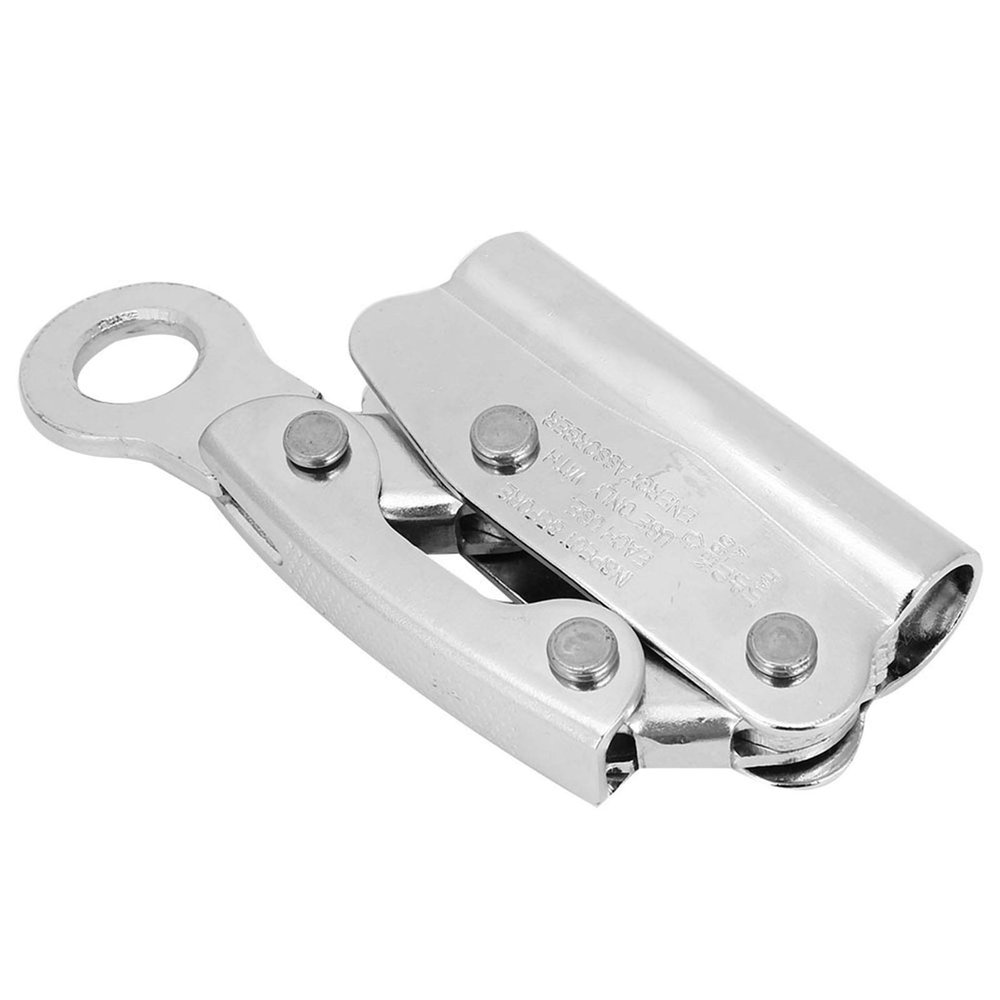 Yctze SelF Braking Stop Descender Clamp, Round Hole Design, High Strength Alloy Steel Climbing Anti Fall Equipment Ideal for Climbing, and HighAltitude