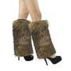 JIAHG Womens Faux Fur Leg Warmers Plush Furry Shoe Boot Covers for Halloween Costume Rave Cosplay Fancy Party Accessories view 3