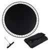 FSDIYU Trampoline Replacement Jumping Mat, 14FT High Elastic Water-Resistant UV Resistant Safety Spring Jumping Mat with V-Rings, Round Trampoline Accessories, 14FT(96 Buckle),Black