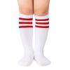 American Trends Kids Cheer Socks Girls for Cheerleaders Red and White Girls Cheerleading Toddler Tube Socks 1 Pack White Red 1-3T view 1