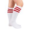 American Trends Kids Cheer Socks Girls for Cheerleaders Red and White Girls Cheerleading Toddler Tube Socks 1 Pack White Red 1-3T view 2