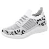 Hhhchpm Women's Casual Sports Shoes, Flying Woven Leopard Print Breathable Lace-up Running Shoes, Comfortable Platform Shoes (Multicolor,9) view 1