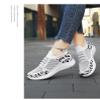 Hhhchpm Women's Casual Sports Shoes, Flying Woven Leopard Print Breathable Lace-up Running Shoes, Comfortable Platform Shoes (Multicolor,9) view 4