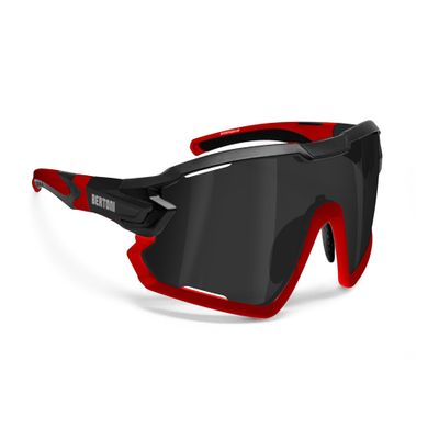Bertoni Sport Sunglasses Polarized Photochromic Cycling MTB w. Prescription Carrier QUASAR