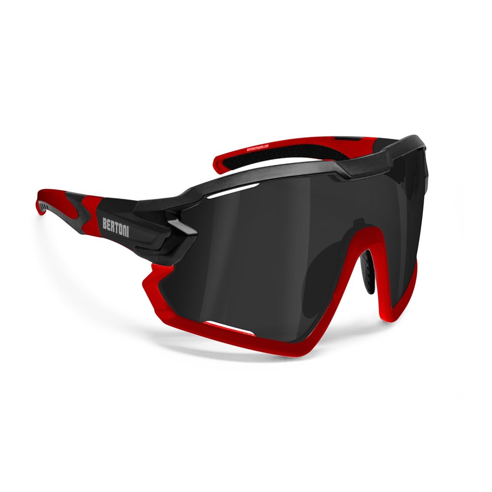 Bertoni Sport Sunglasses Polarized Photochromic Cycling MTB w. Prescription Carrier QUASAR