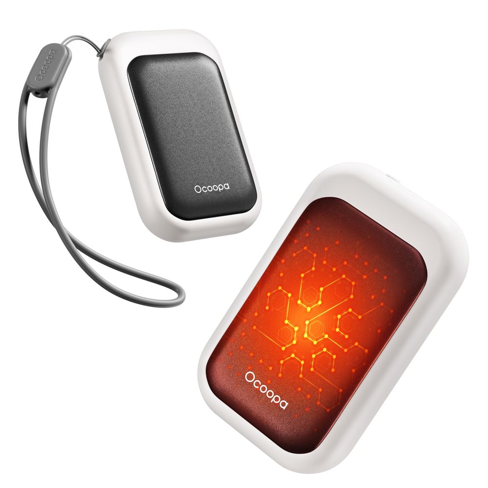 OCOOPA UT4 Young Rechargeable Hand Warmers 2 Pack, 0.6'' Slim Magnetic Design, Fits in Gloves & Pockets, UL Certified, Electric Hand Warmer, for Women, Winter Essentials