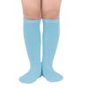 American Trends Light Blue Baseball Softball Soccer Socks Knee High Tube Socks for Girls 1 Pack Pure Light Blue view 1