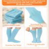 American Trends Light Blue Baseball Softball Soccer Socks Knee High Tube Socks for Girls 1 Pack Pure Light Blue view 2